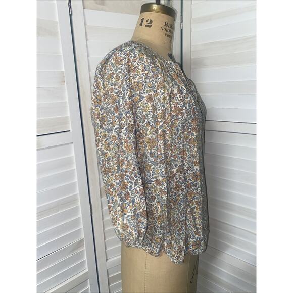 Universal Thread Women’s Popover Top Floral Print 3/4 Sleeve Sz Small - Picture 2 of 6